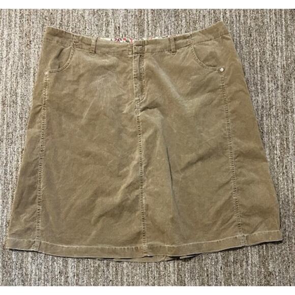 Blue Avenue Dresses & Skirts - Avenue Blues Light Brown Corduroy Cotton A-Lined Skirt Size 18